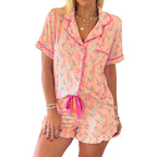 Womens Summer Pajamas  Elastic Waisted Shorts