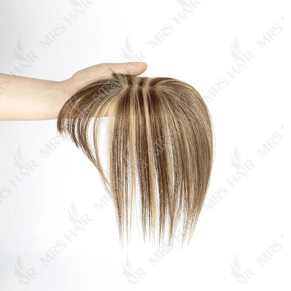 Topper Human Hair Clips for Thin Hair 5x9cm Base