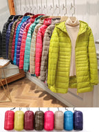 Light Down Jacket Ladies Overcoats Hip-Length