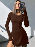 Women's Long Sleeve Mini Bodycon Dress